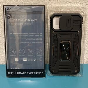 IPHONE 12 PRO Military grade case with screen protector included, black NEW